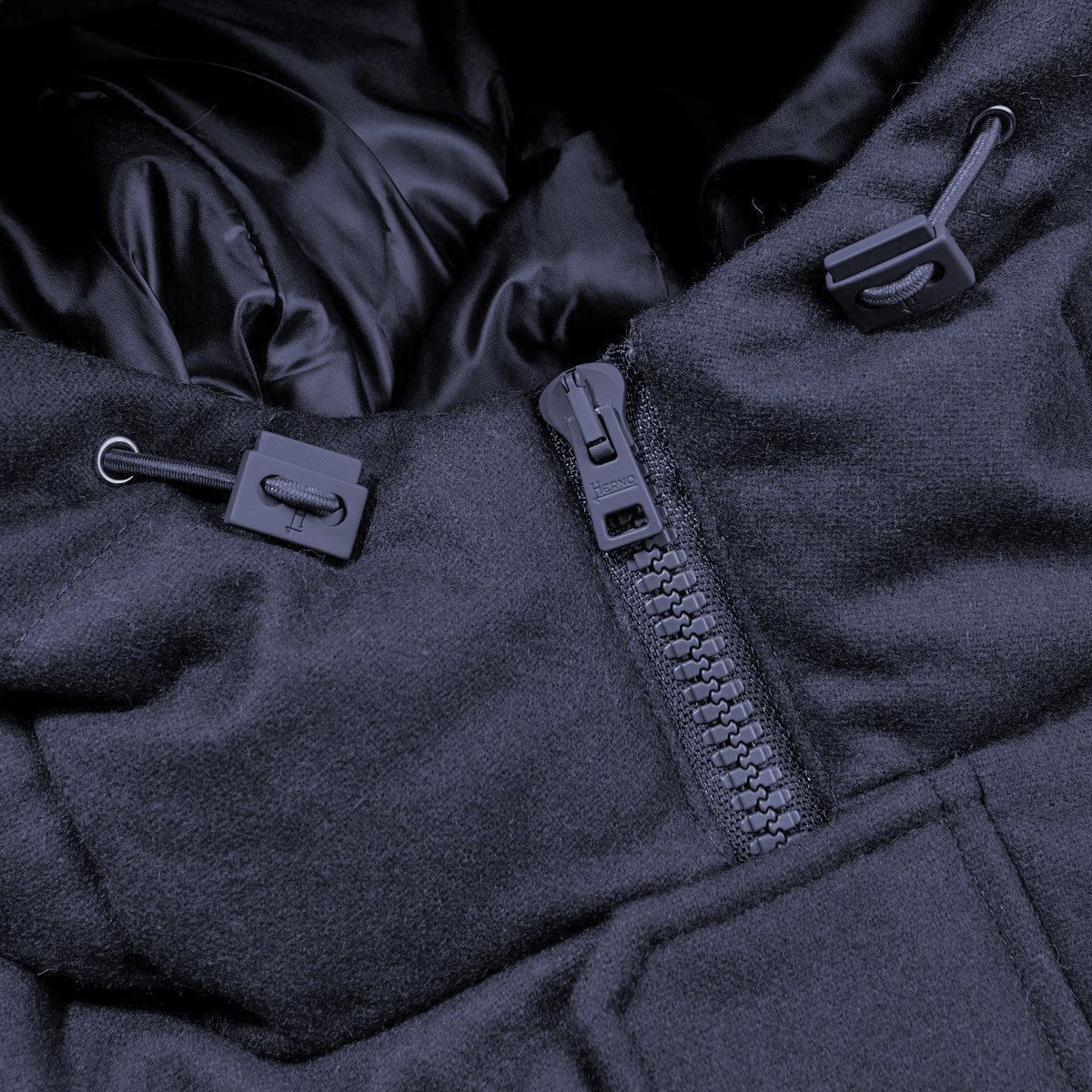 Blue Wool Men Jacket