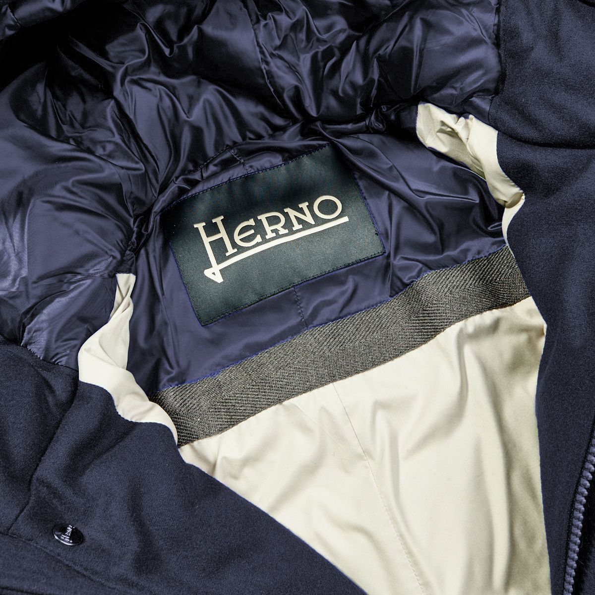 Blue Wool Men Jacket