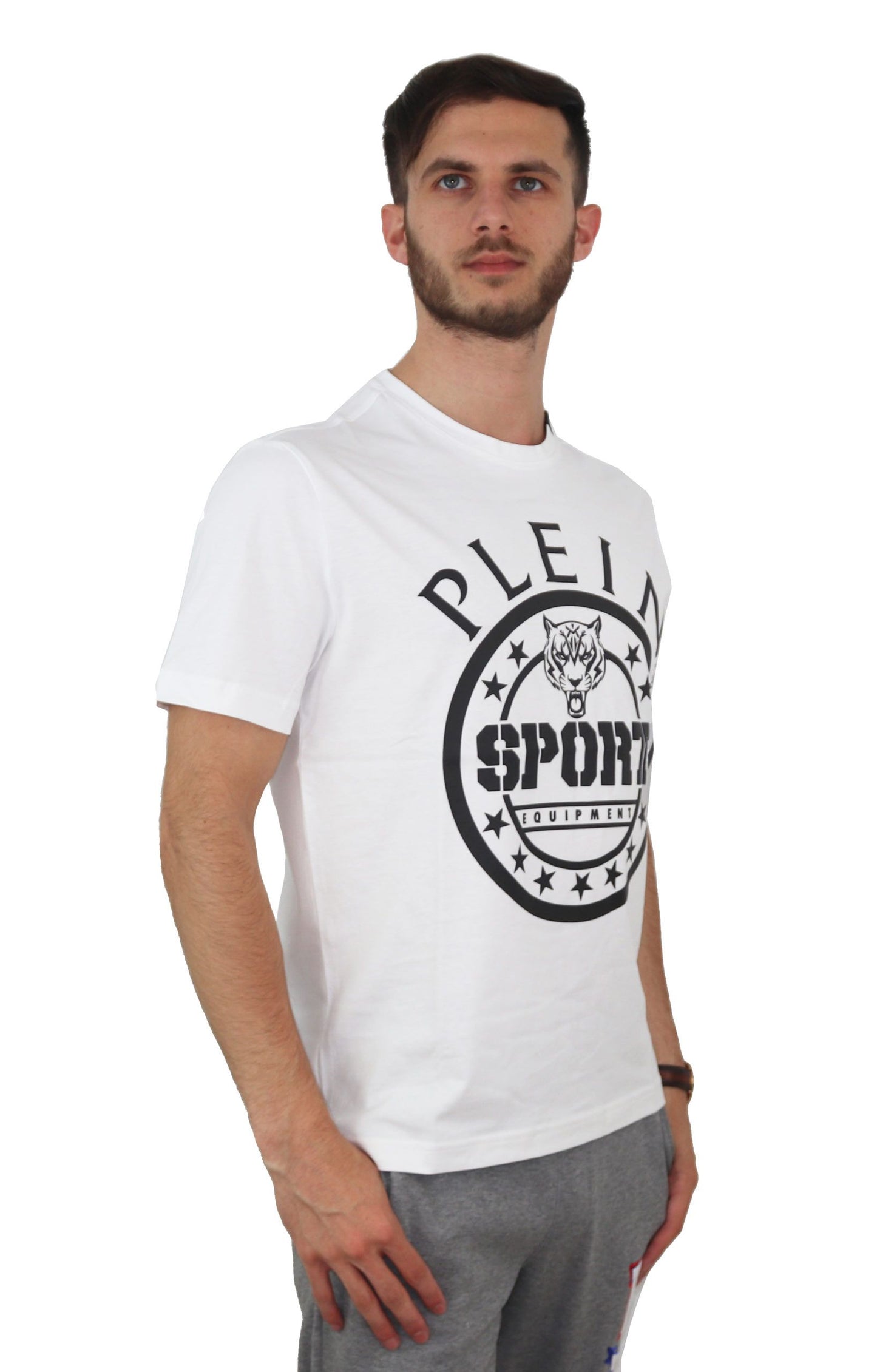 White Cotton Men T-Shirt