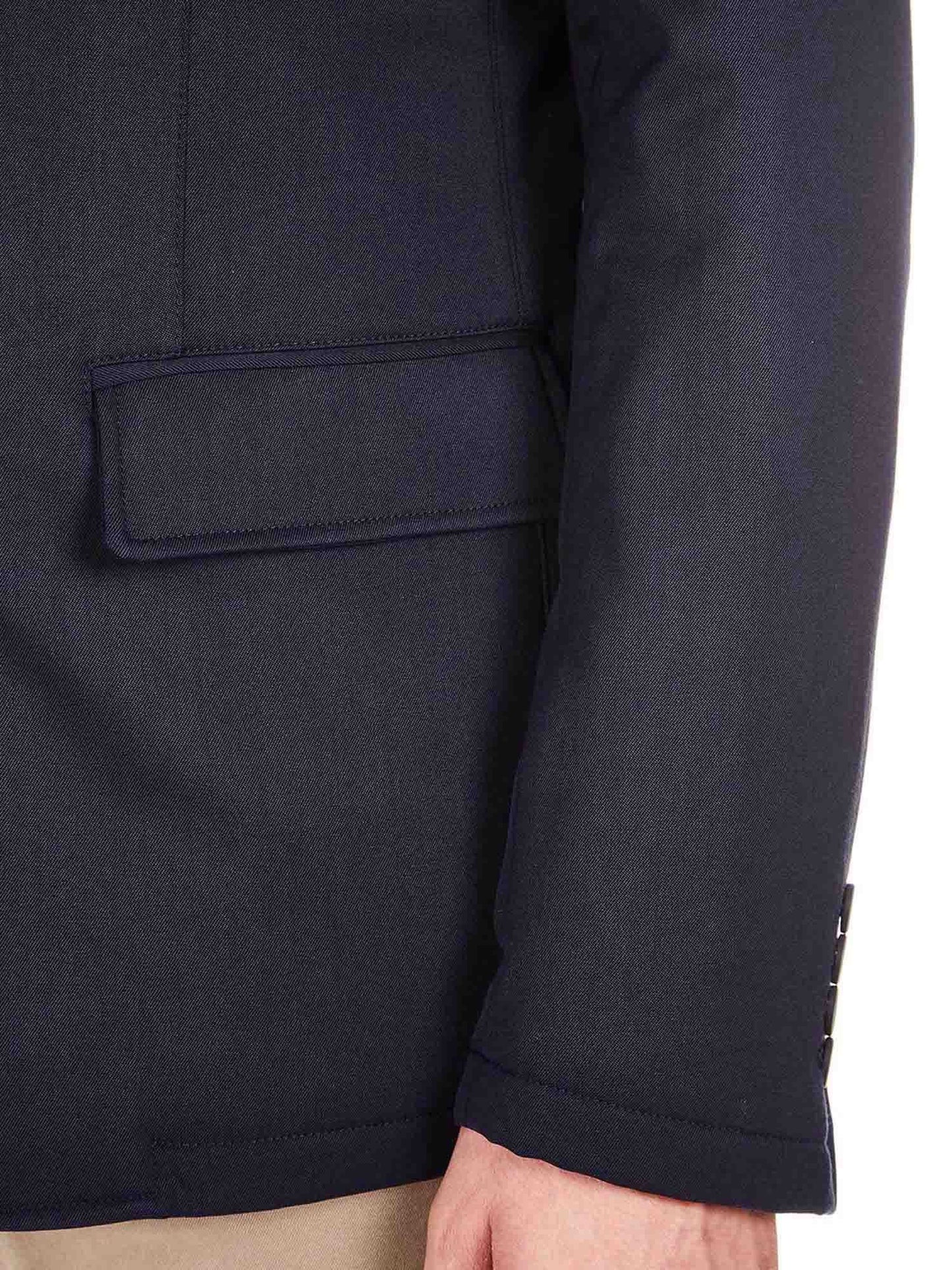 Blue Wool Men Jacket