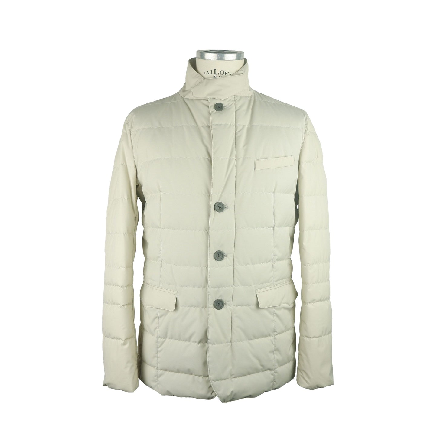 White Polyester Men Jacket
