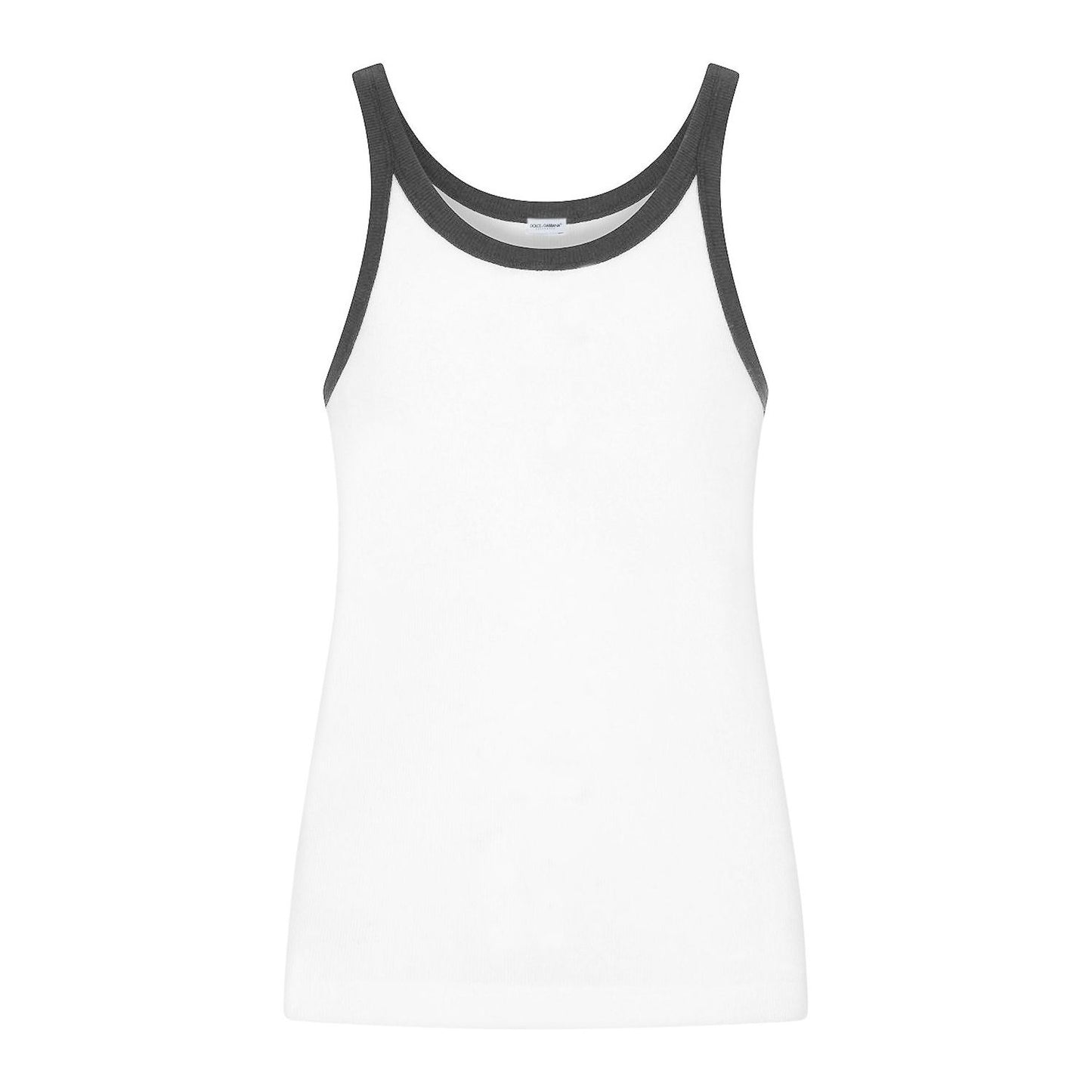 White Cotton Men Tank Top