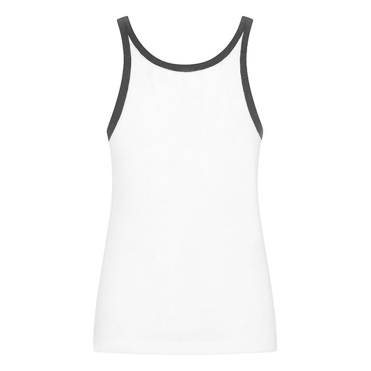 White Cotton Men Tank Top