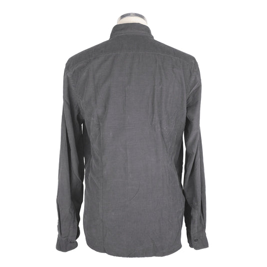 Gray Cotton Men Shirt