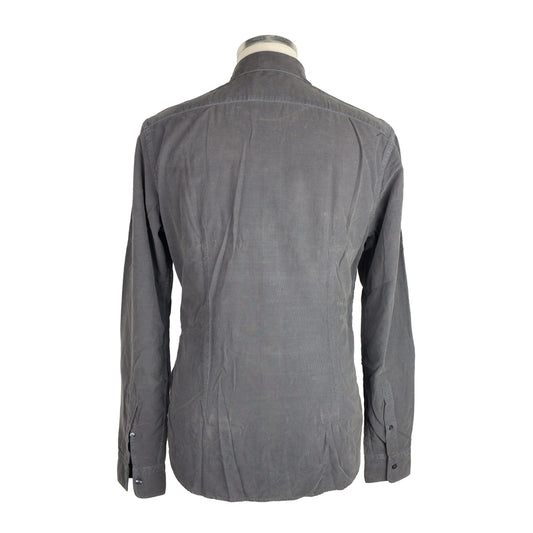 Gray Cotton Men Shirt