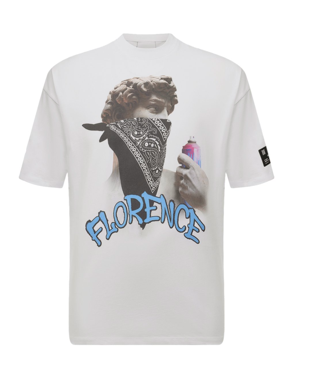 White Cotton Men T-Shirt