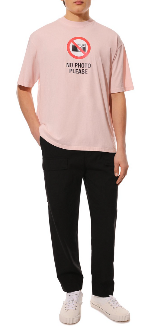 Pink Cotton Men T-Shirt