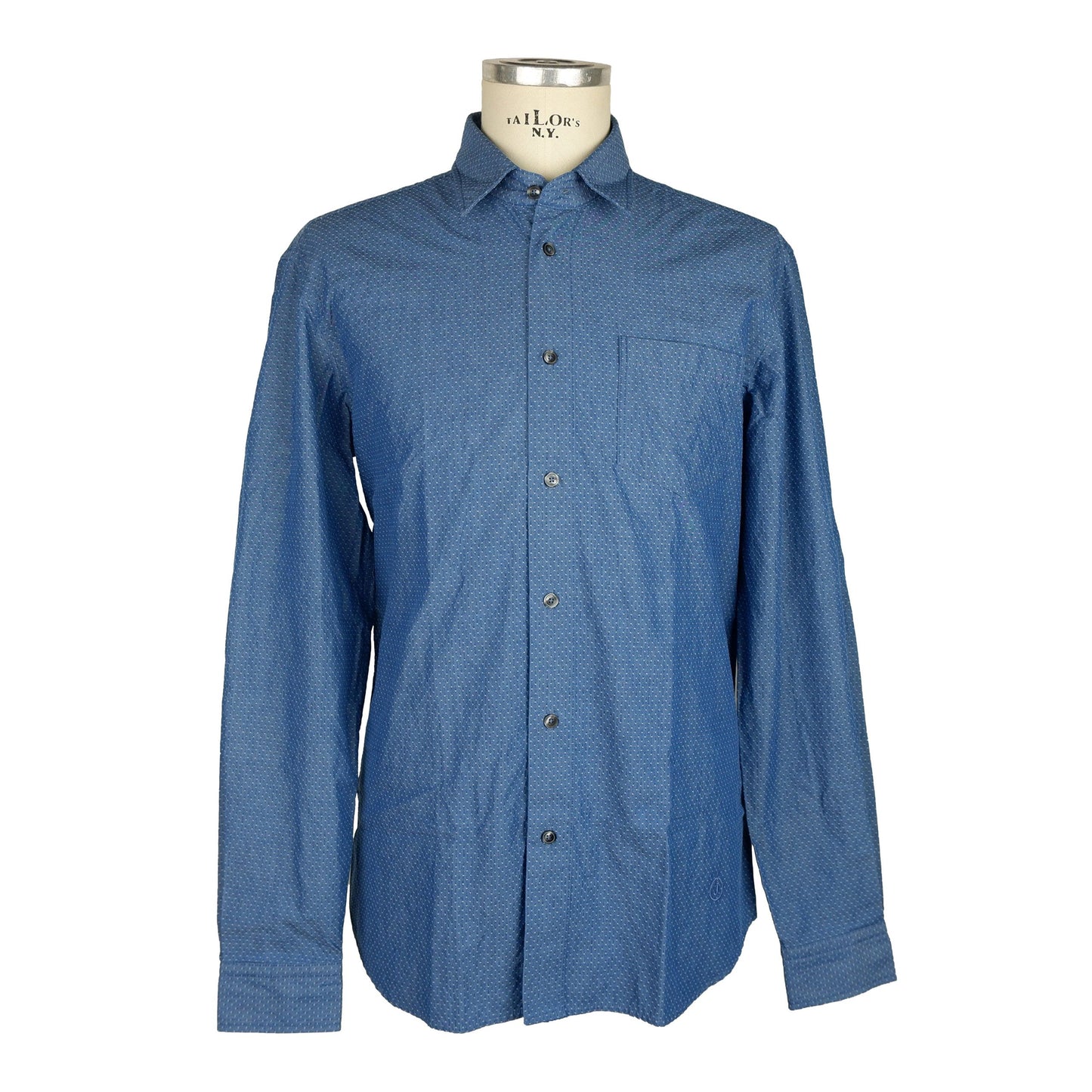 Blue Cotton Men Shirt