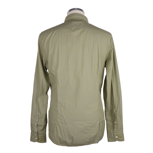 "Green Cotton Men Shirt"