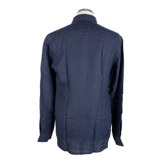 Blue Linen Men Shirt