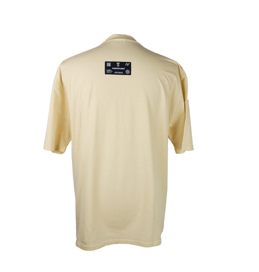 Beige Cotton Men T-Shirt