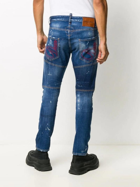 Blue Cotton Men Jeans