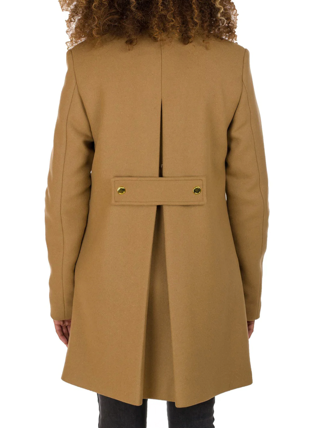 Beige Wool Women Coat