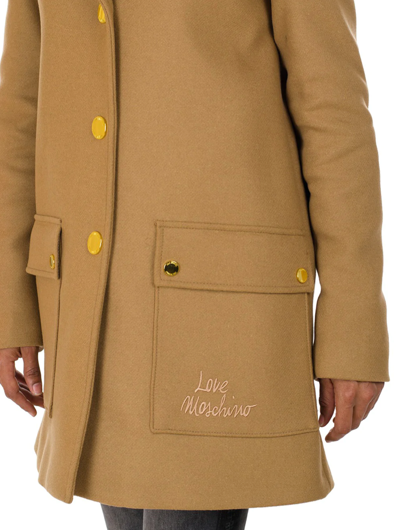 Beige Wool Women Coat