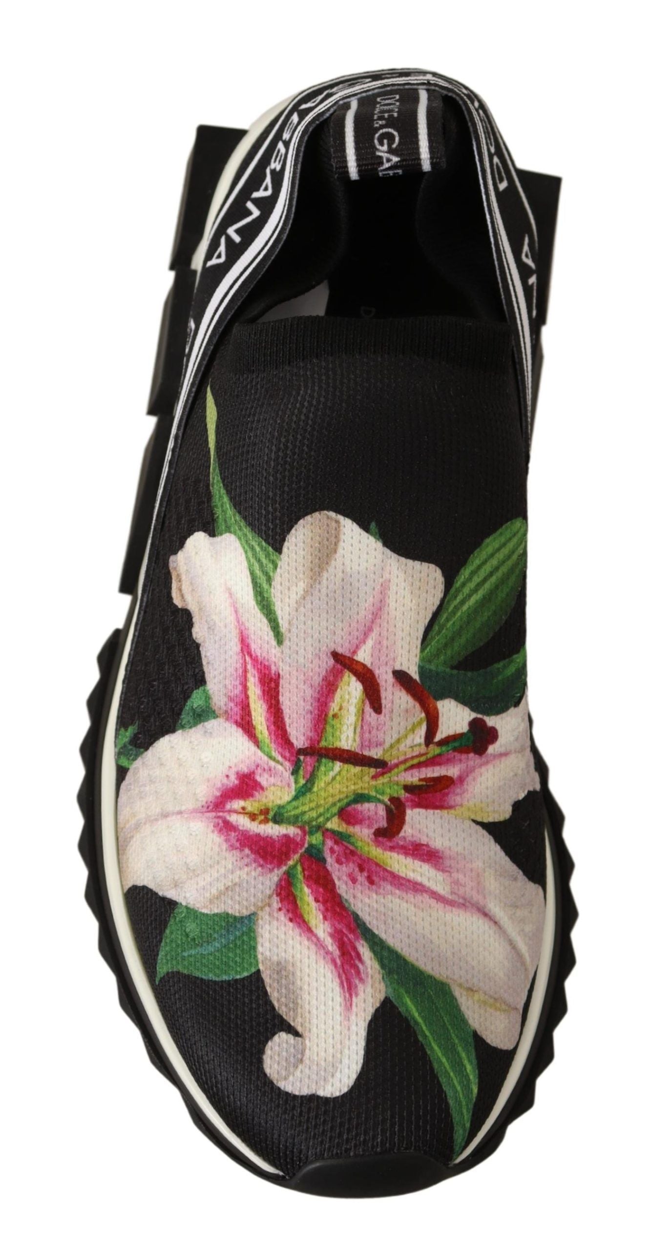 Chic Floral Print Slip-On Sneakers