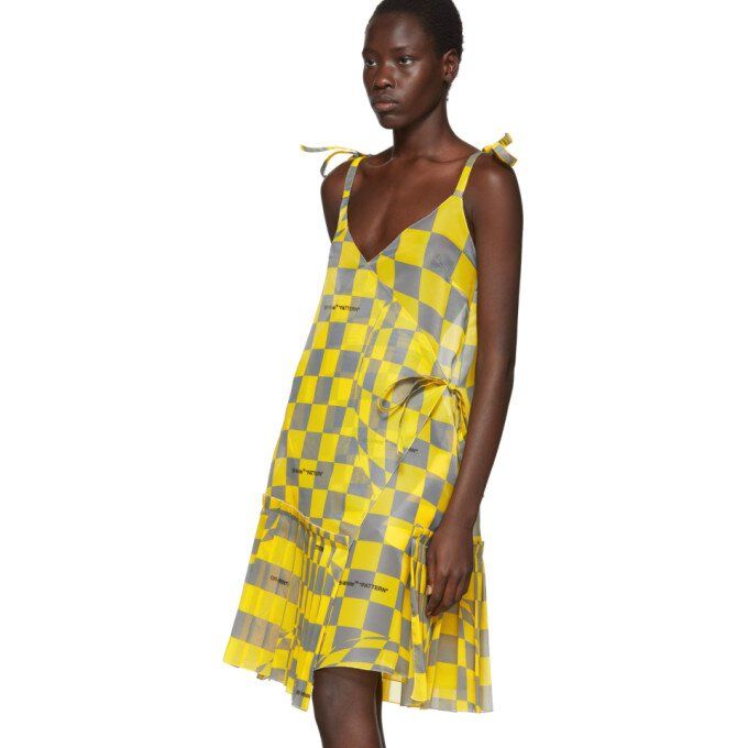 Yellow Polyester Women Dress