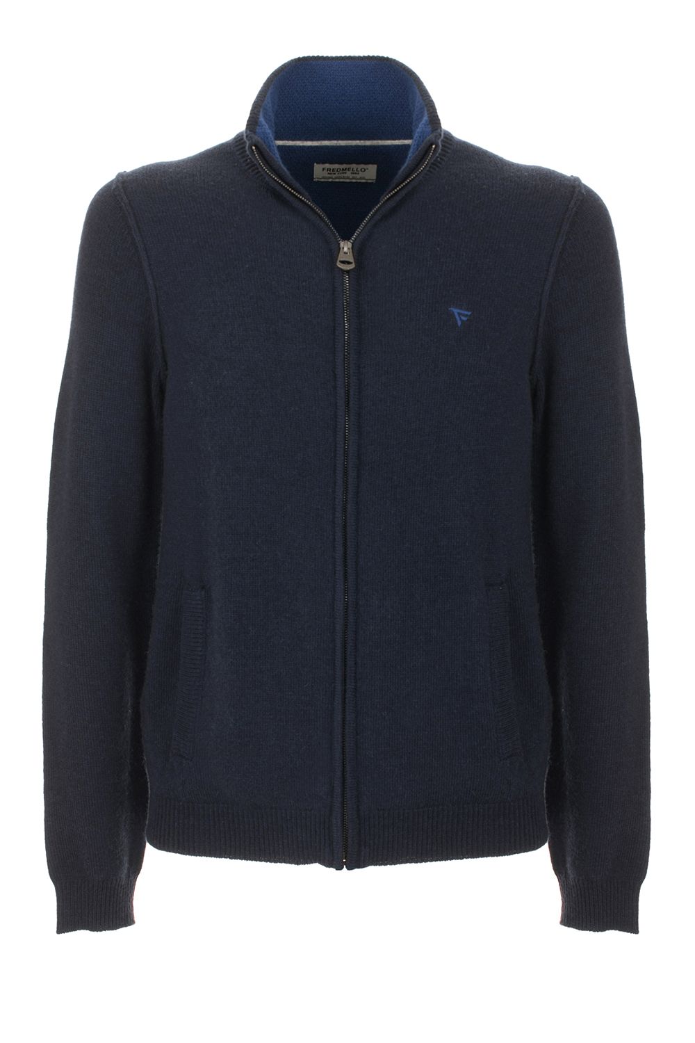Blue Wool Men Sweater