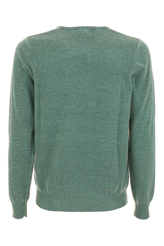 Green Wool Men Sweater