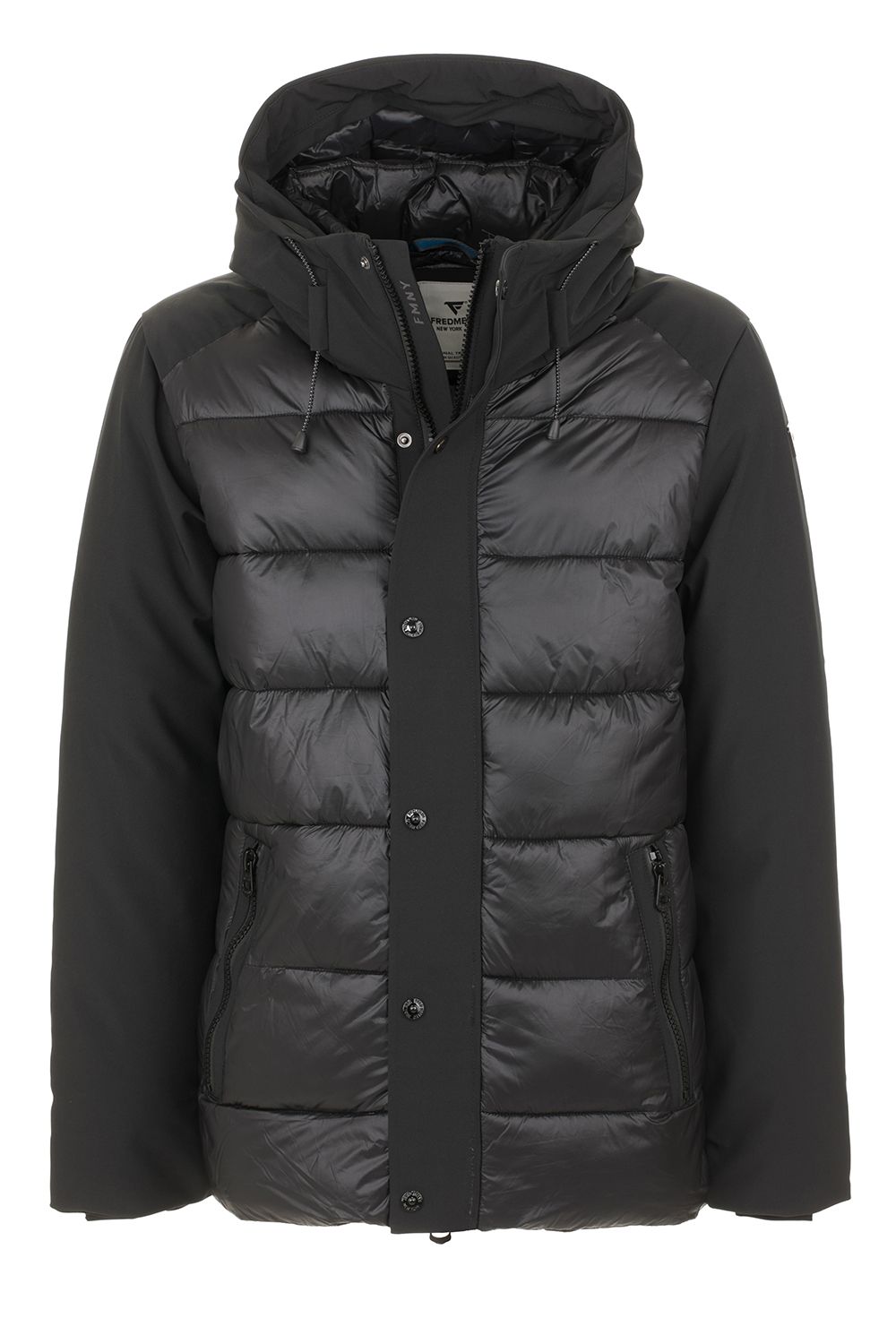 Black Polyester Men Jacket