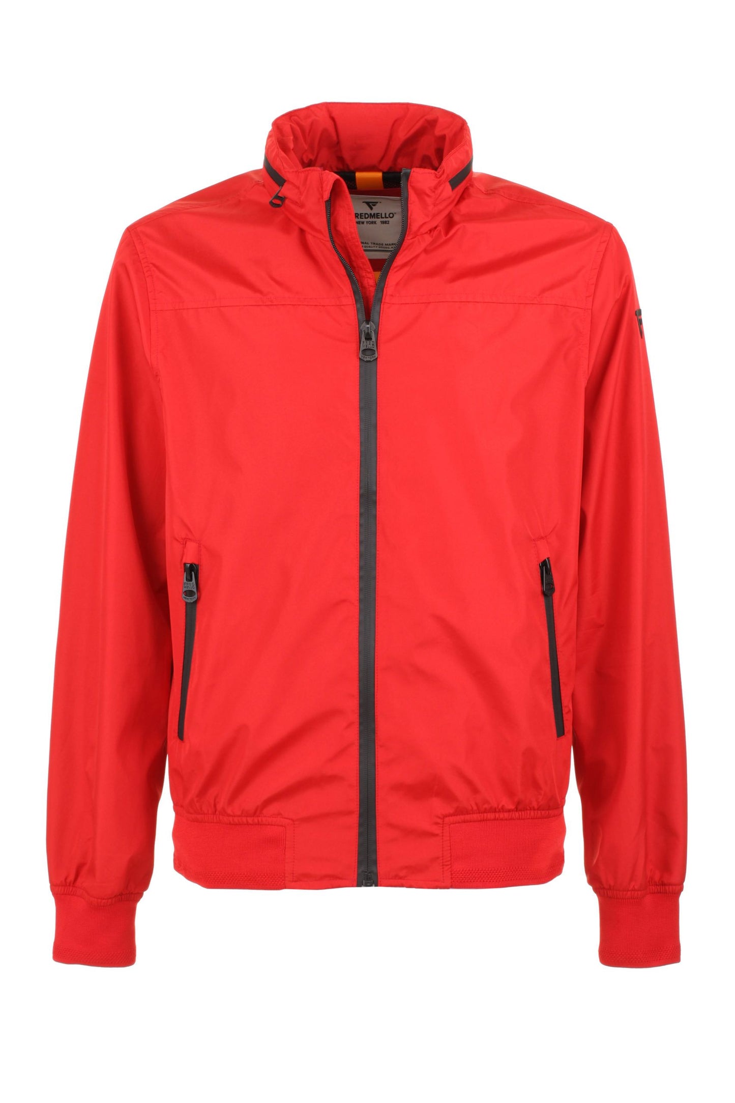 Red Polyester Men Jacket
