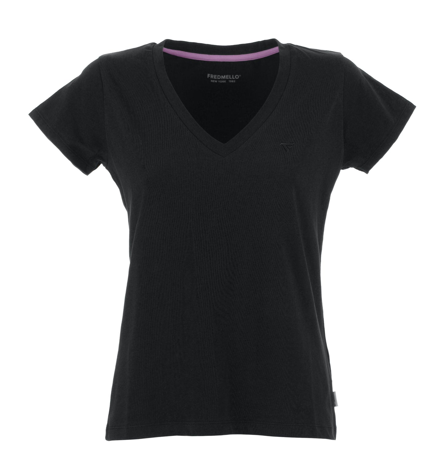 Black Cotton Women T-Shirt