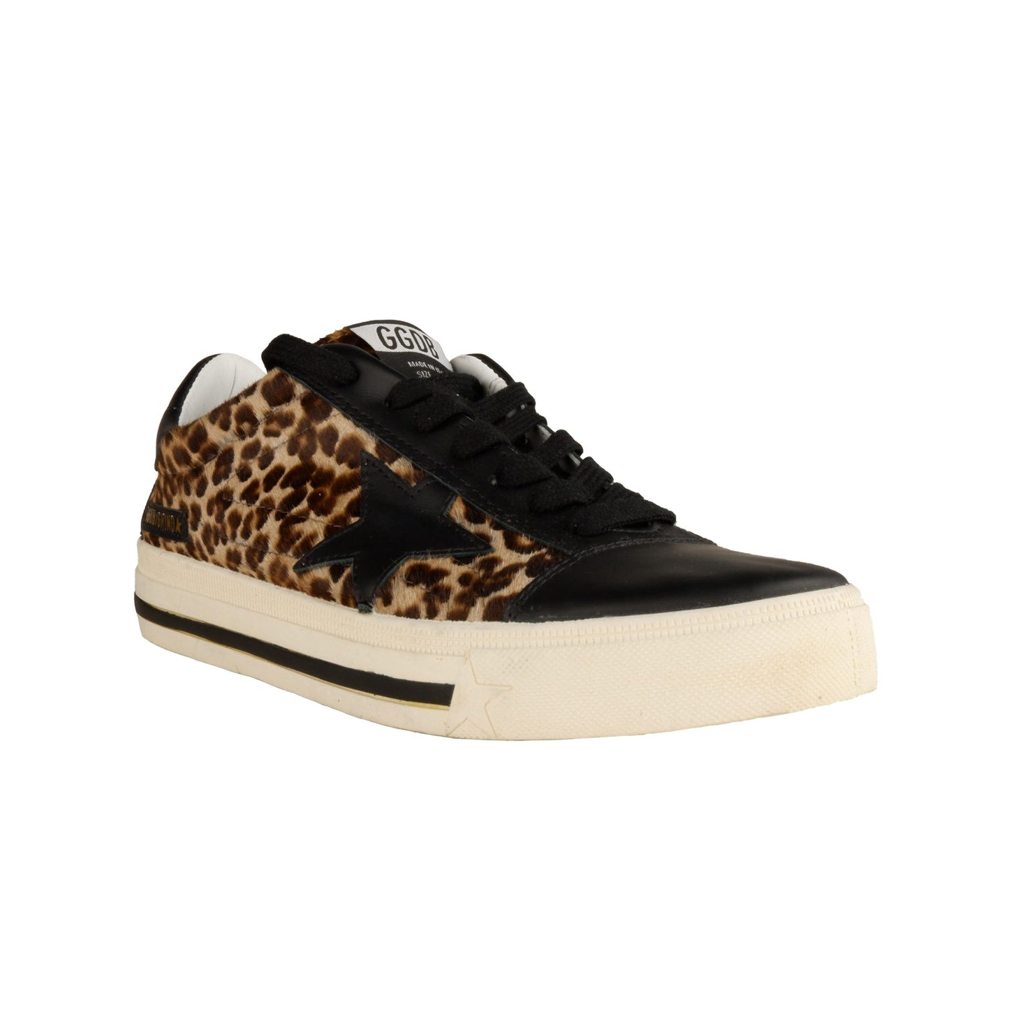 Black Leather Women Sneaker