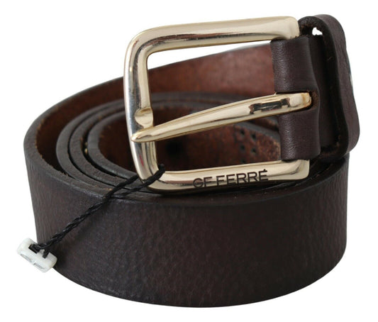 Elegant Black Leather Fashion Belt
