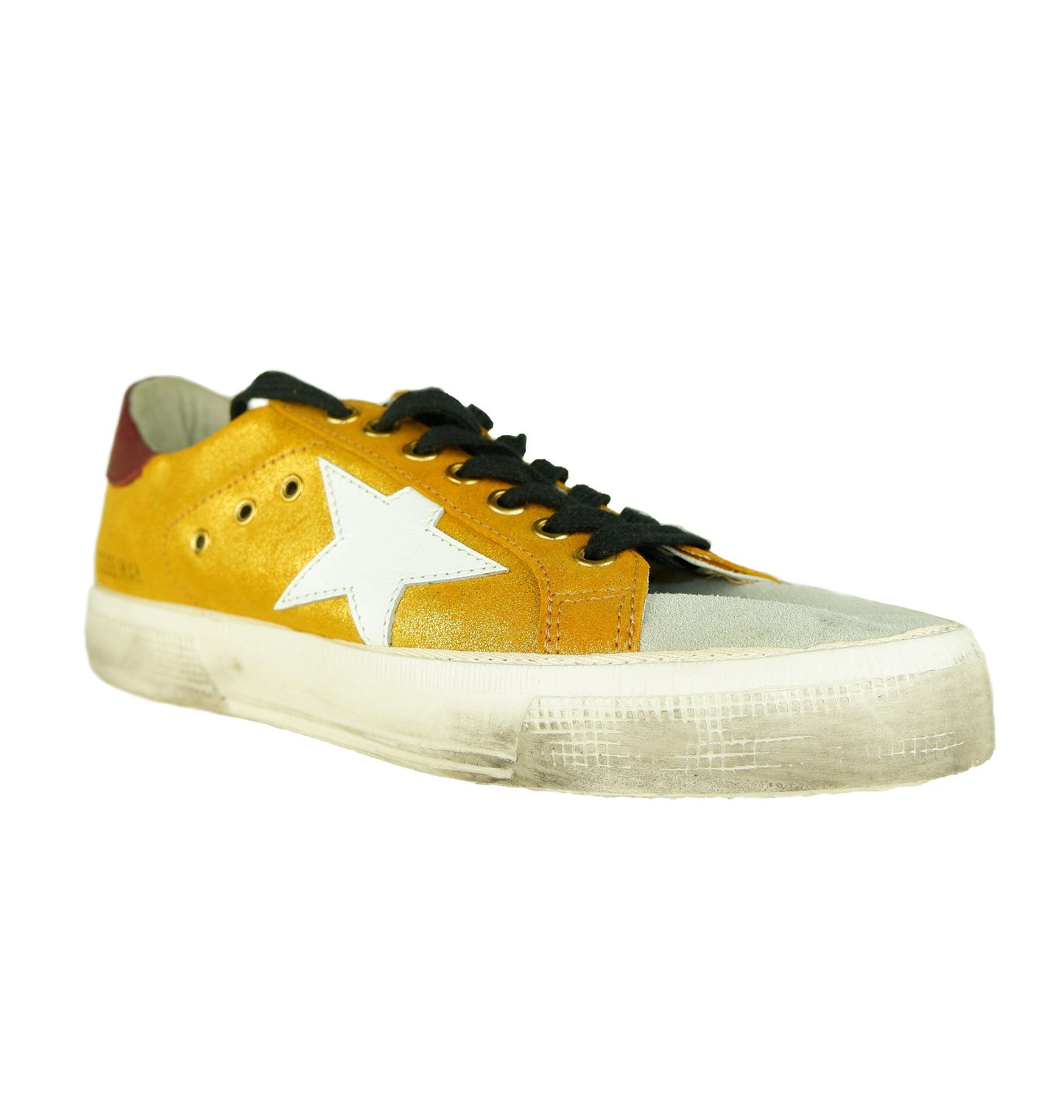 Yellow Leather Women Sneaker