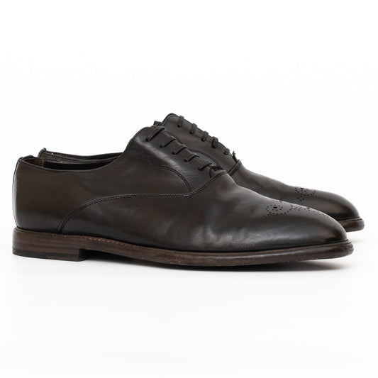 Black Calfskin Men Derby Shoe