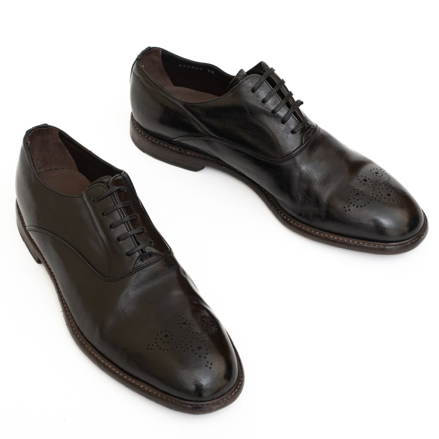 Black Calfskin Men Derby Shoe