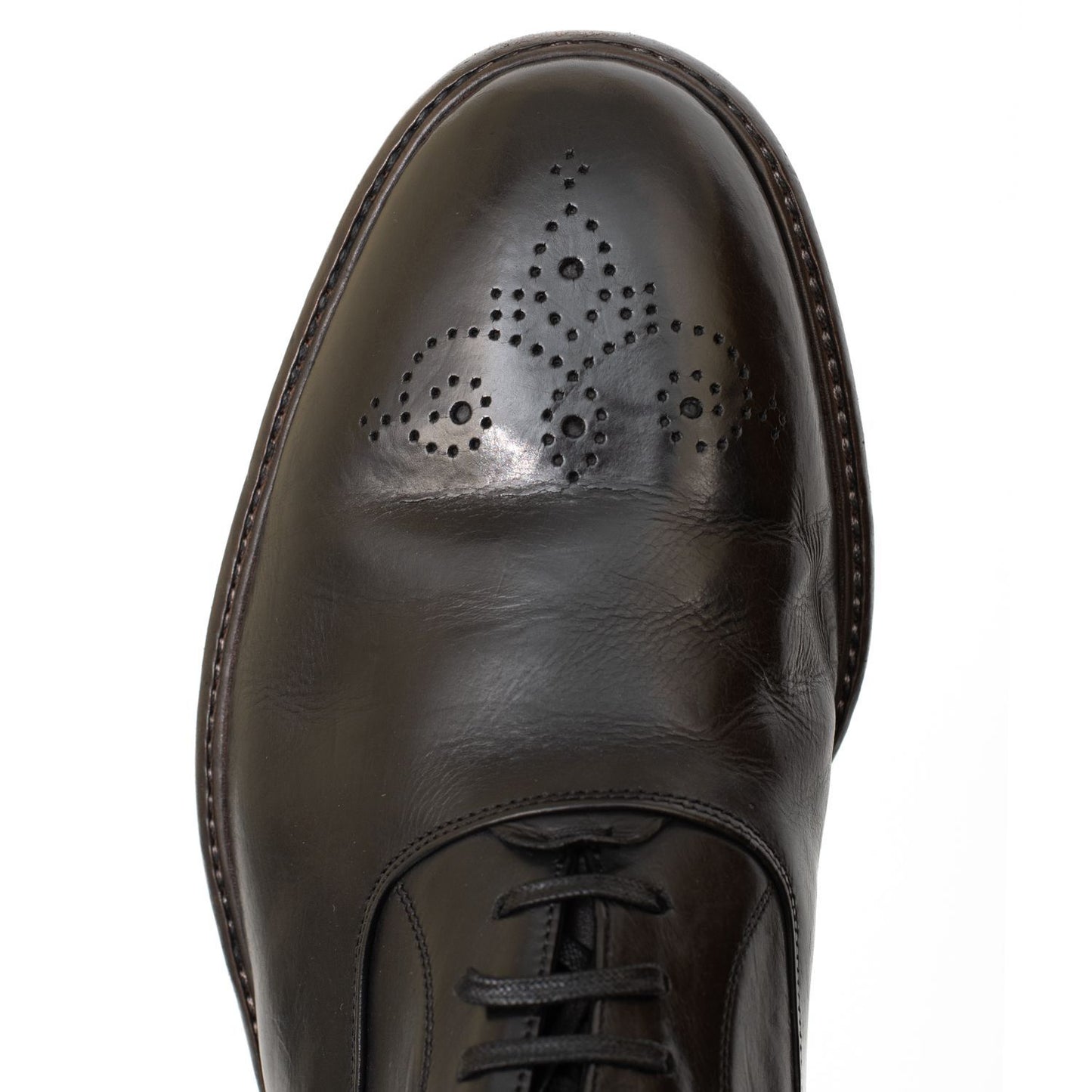 Black Calfskin Men Derby Shoe