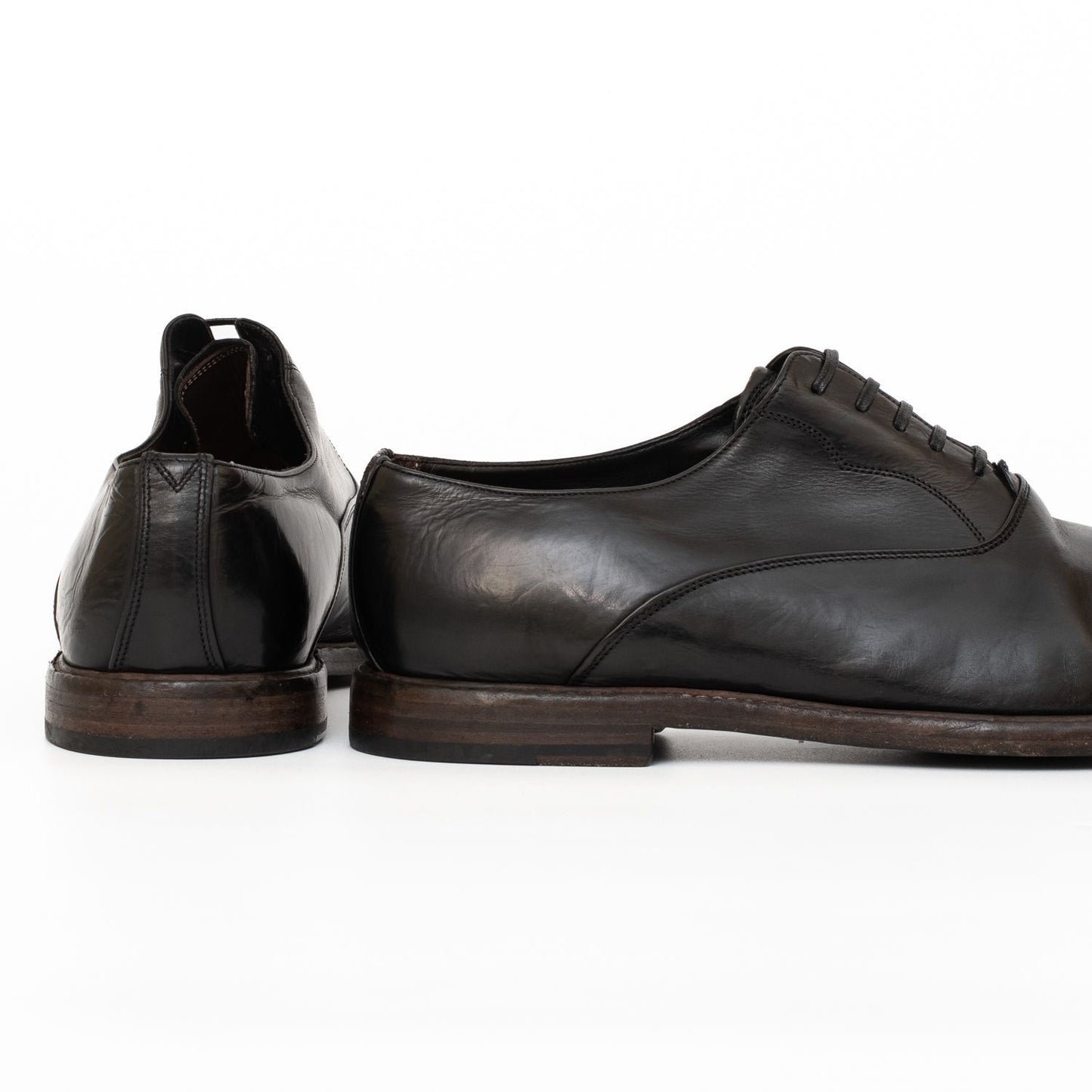 Black Calfskin Men Derby Shoe
