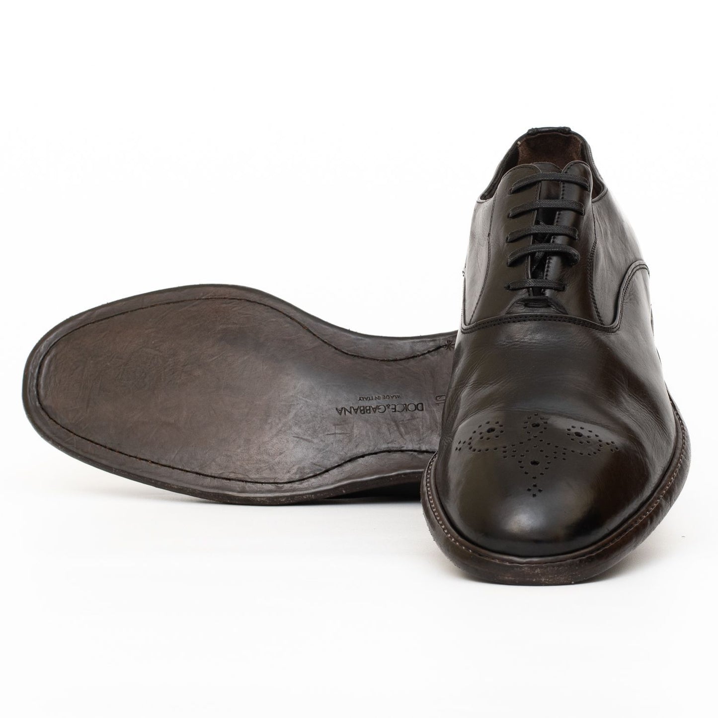 Black Calfskin Men Derby Shoe