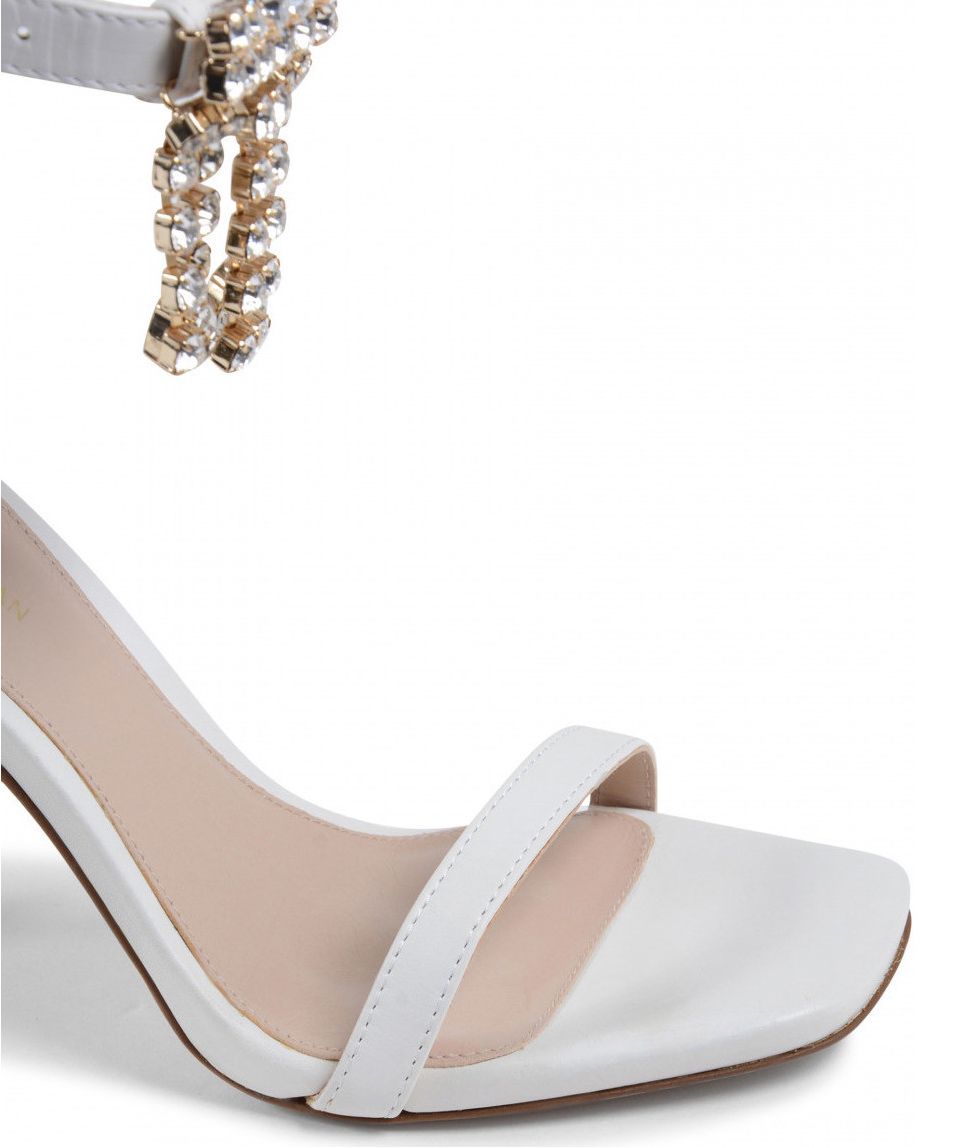 White Calfskin Women Sandal