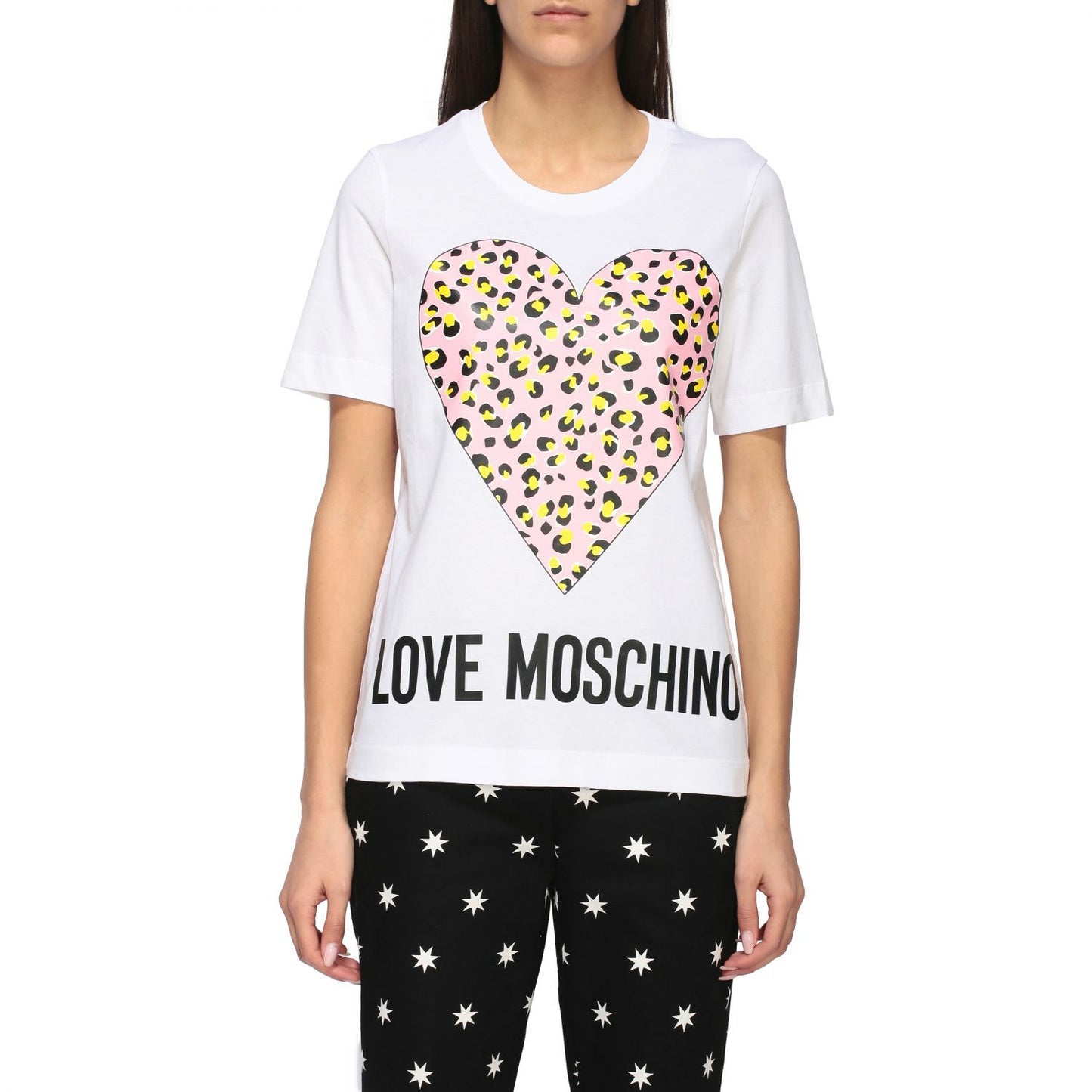 White Cotton Women T-Shirt