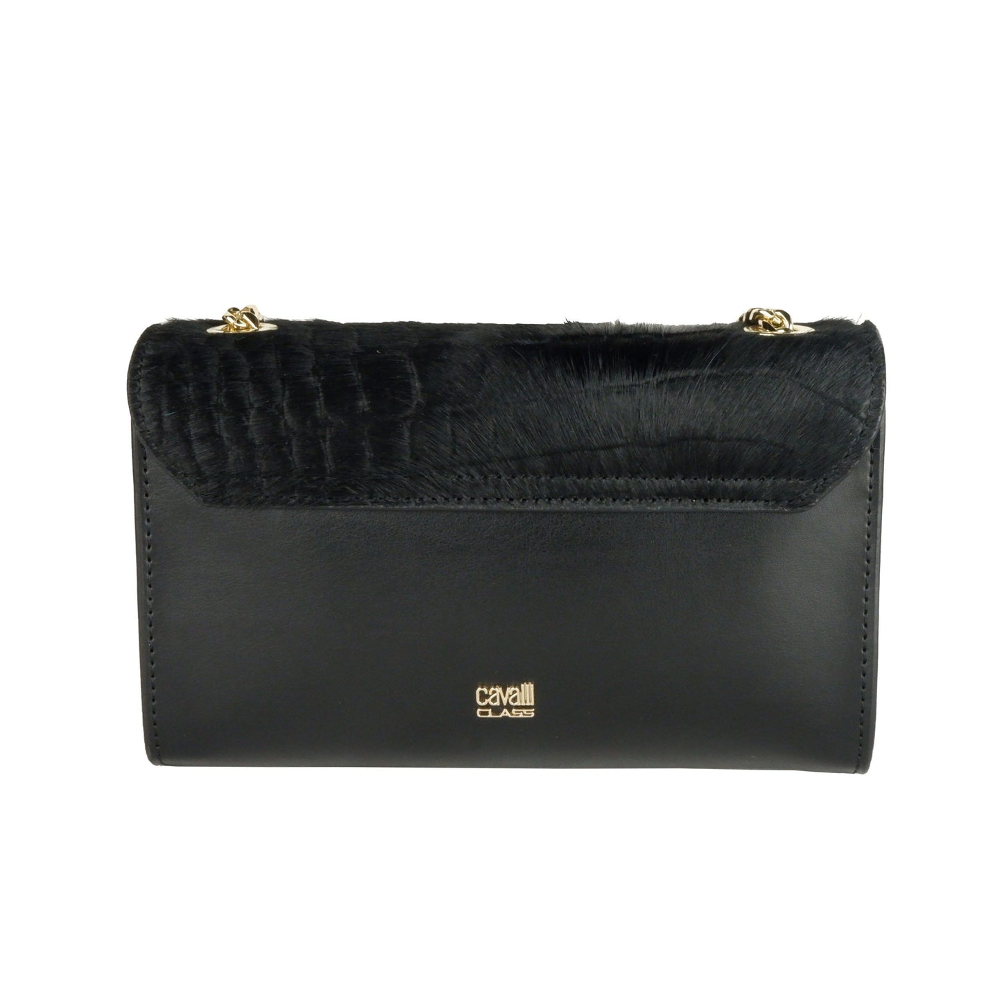 Black Calfskin Women Crossbody Bag