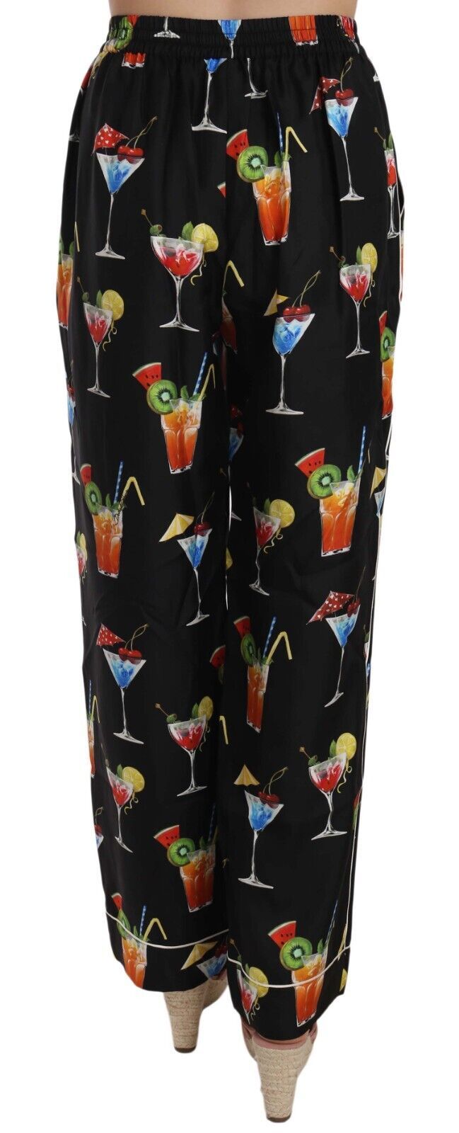 Elegant Cocktail Printed Silk Lounge Pants