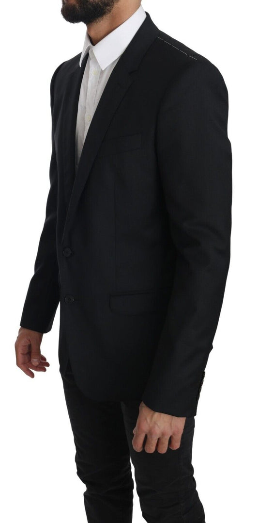 Elegant Black Martini Single Breasted Blazer