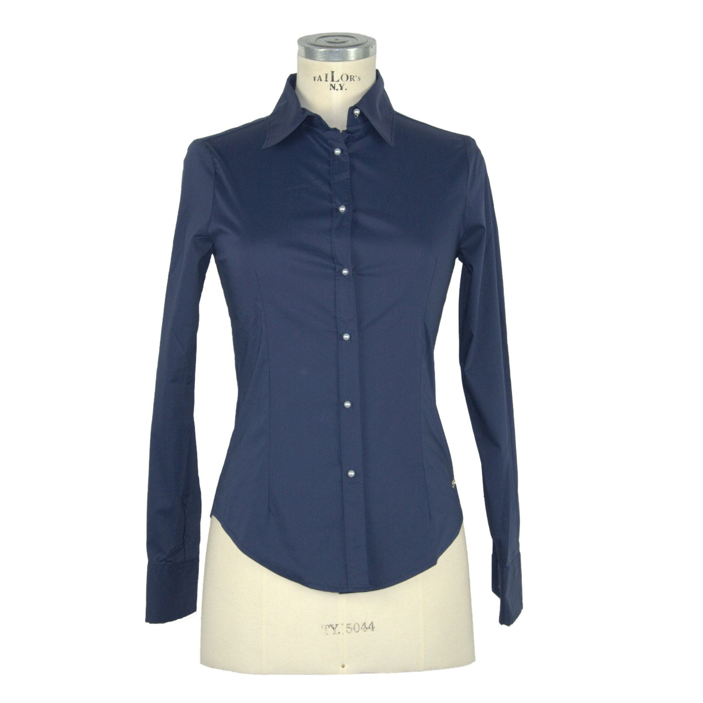 Blue Cotton Women Shirt