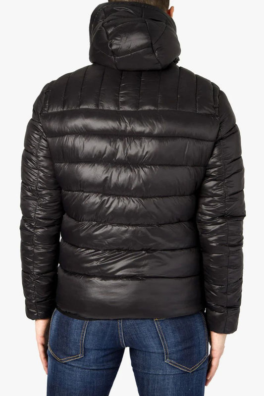Black Polyester Men Jacket