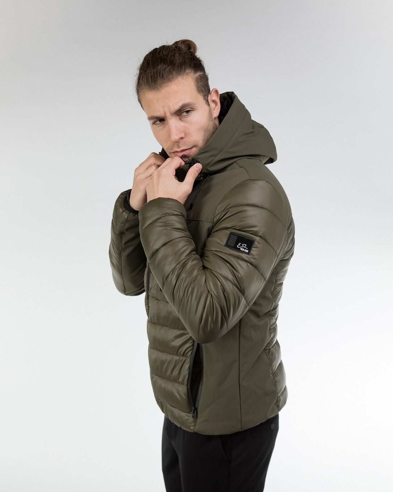 Green Polyamide Men Jacket