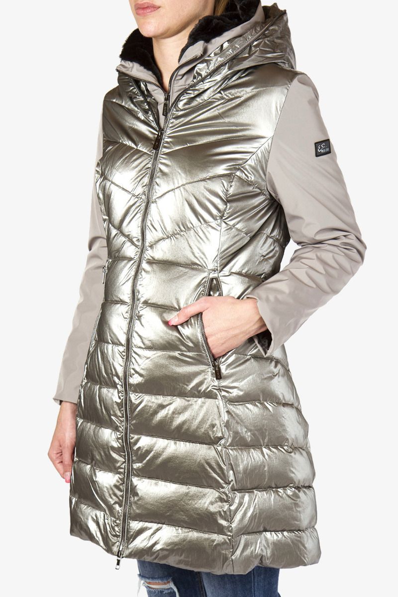 Gray Polyamide Women Jacket