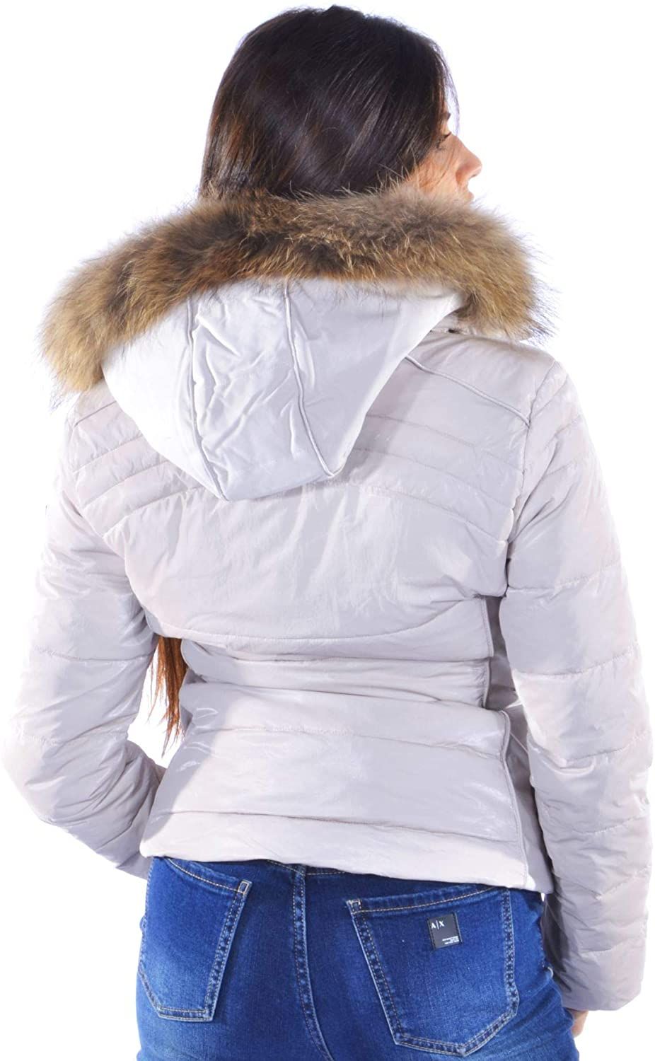 White Nylon Women Jacket