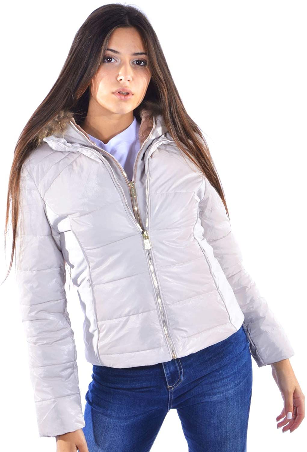 White Nylon Women Jacket