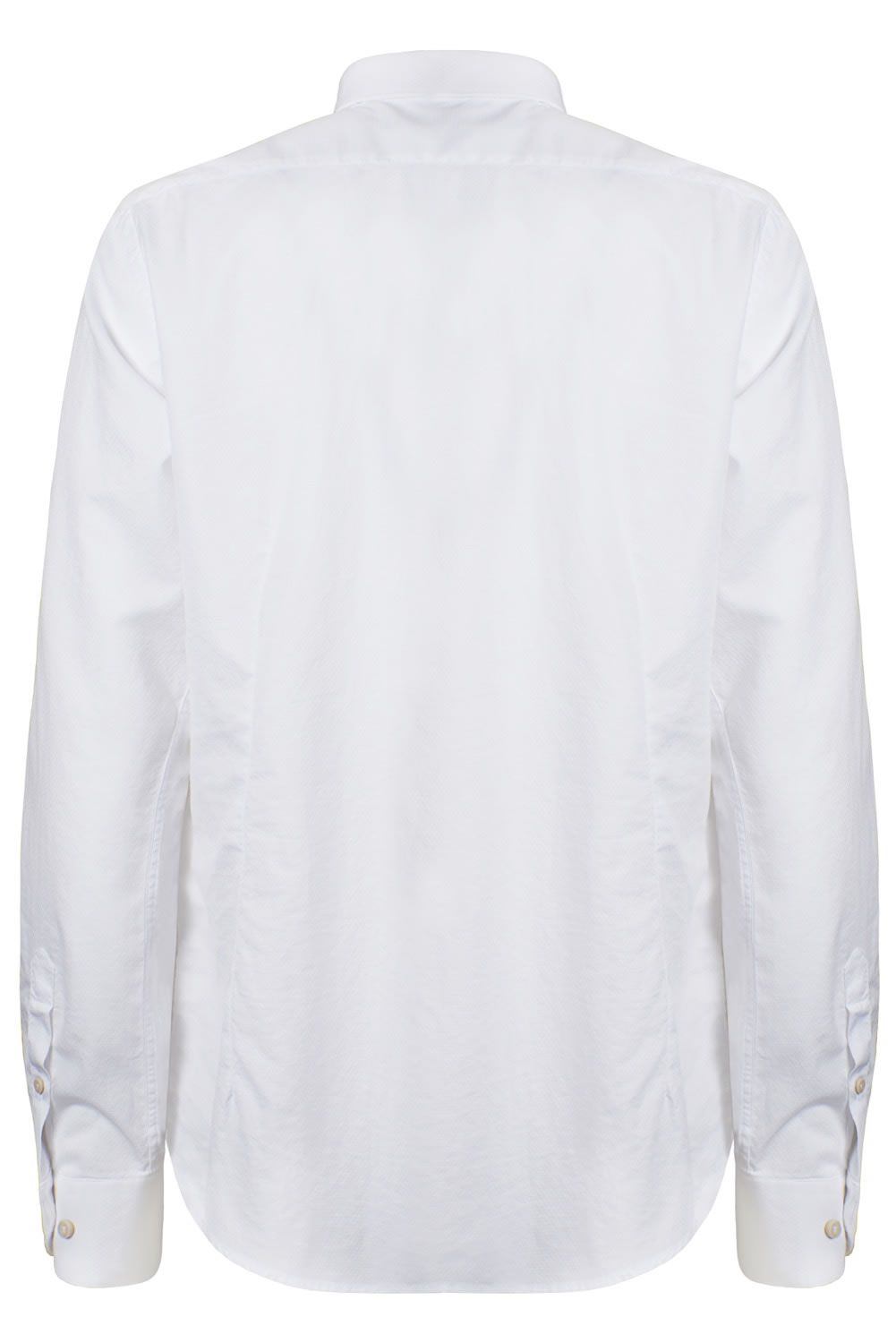 White Cotton Men Shirt