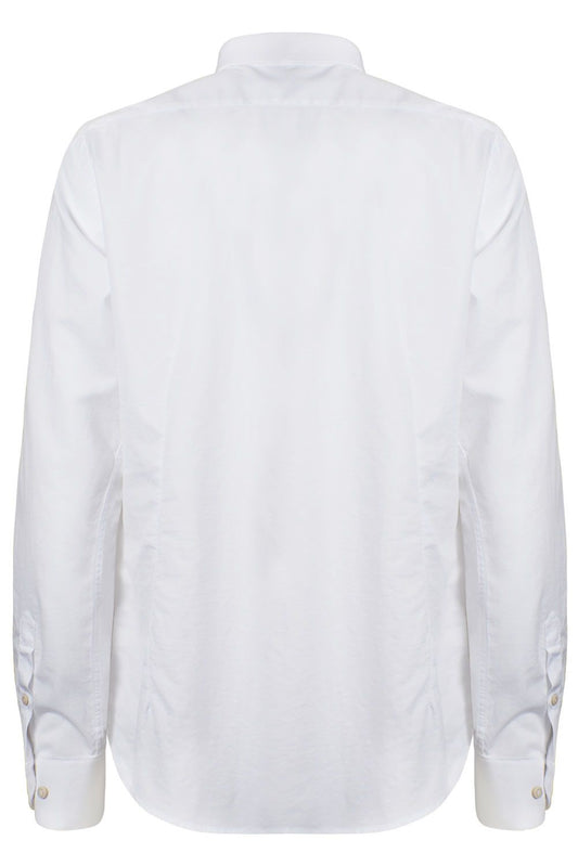White Cotton Men Shirt