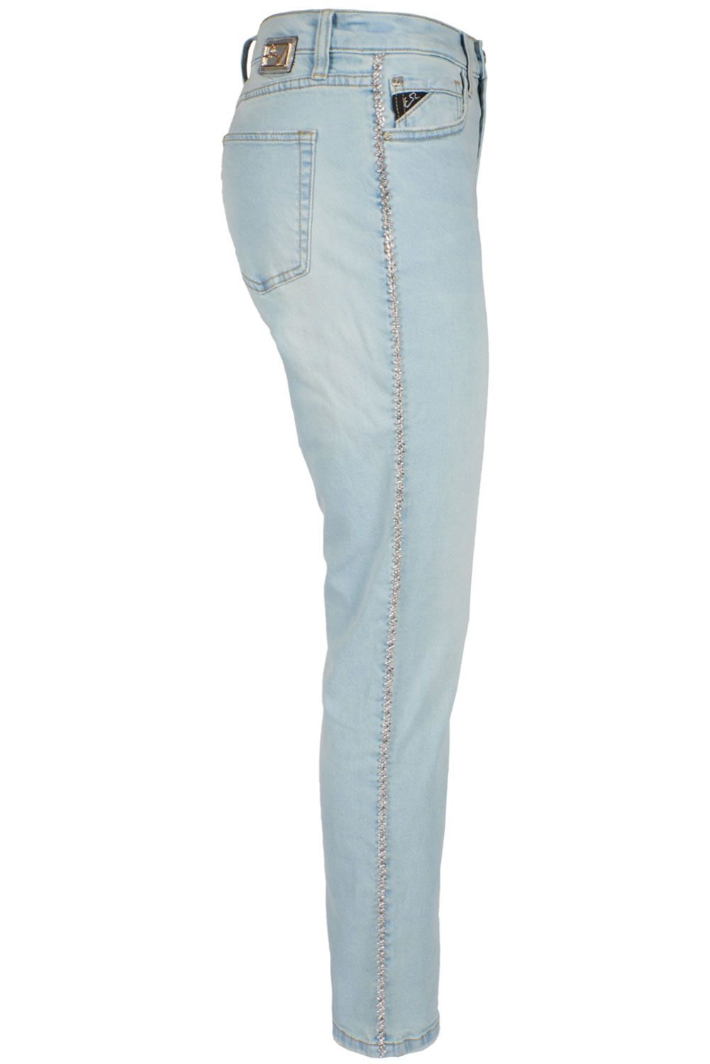 Light Blue Cotton Women Jean