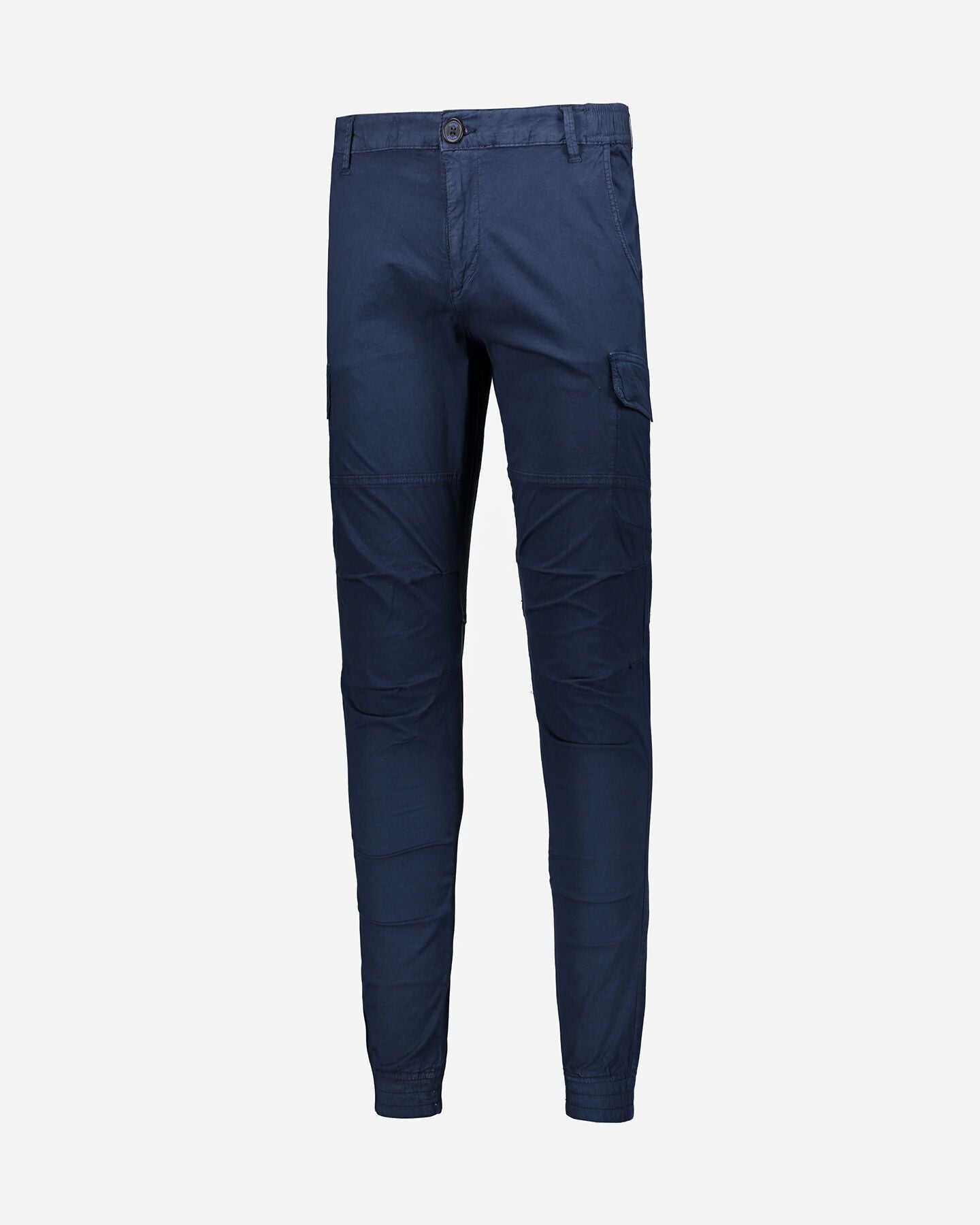 Blue Cotton Men Cargo Pant