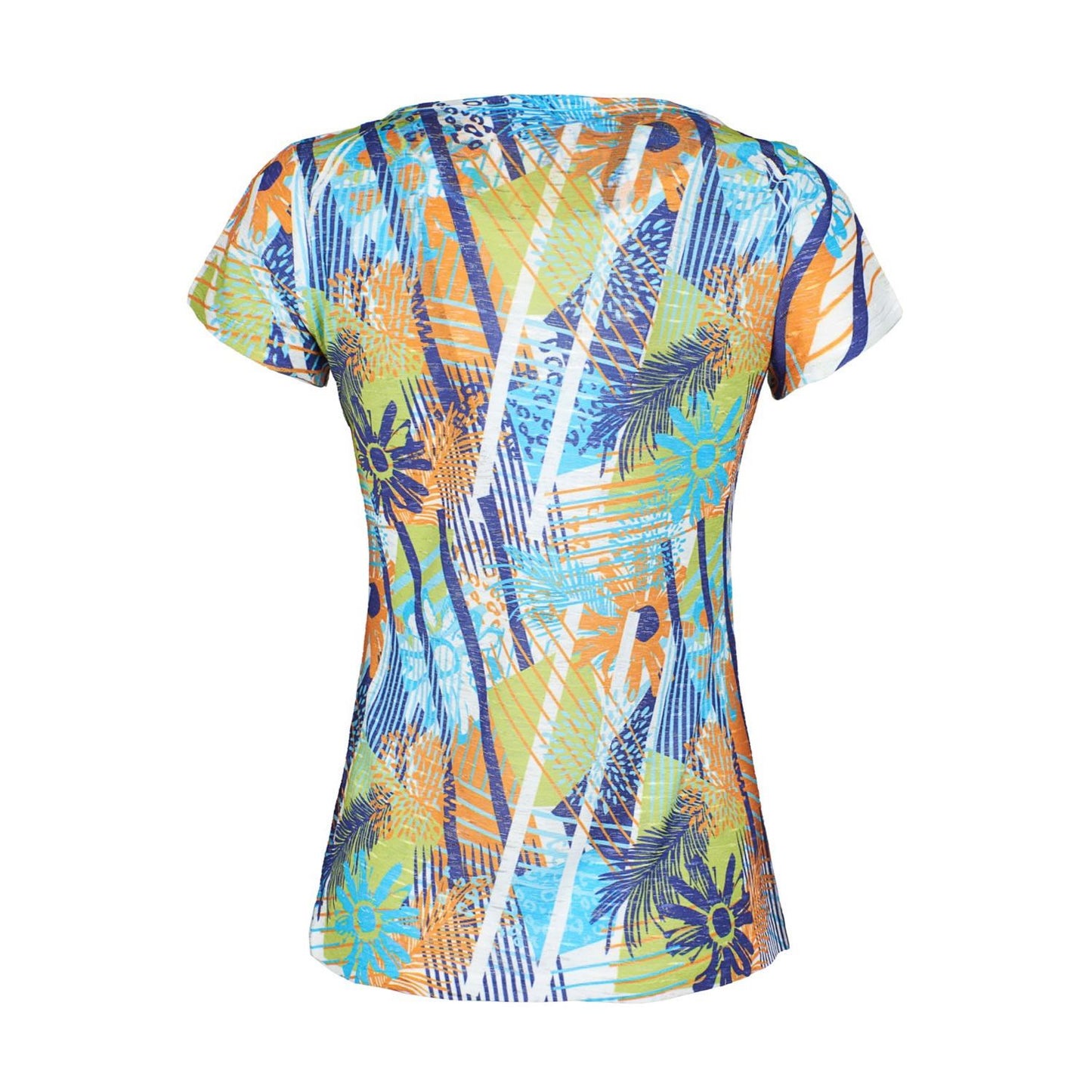 Multicolor Polyester Women T-Shirt