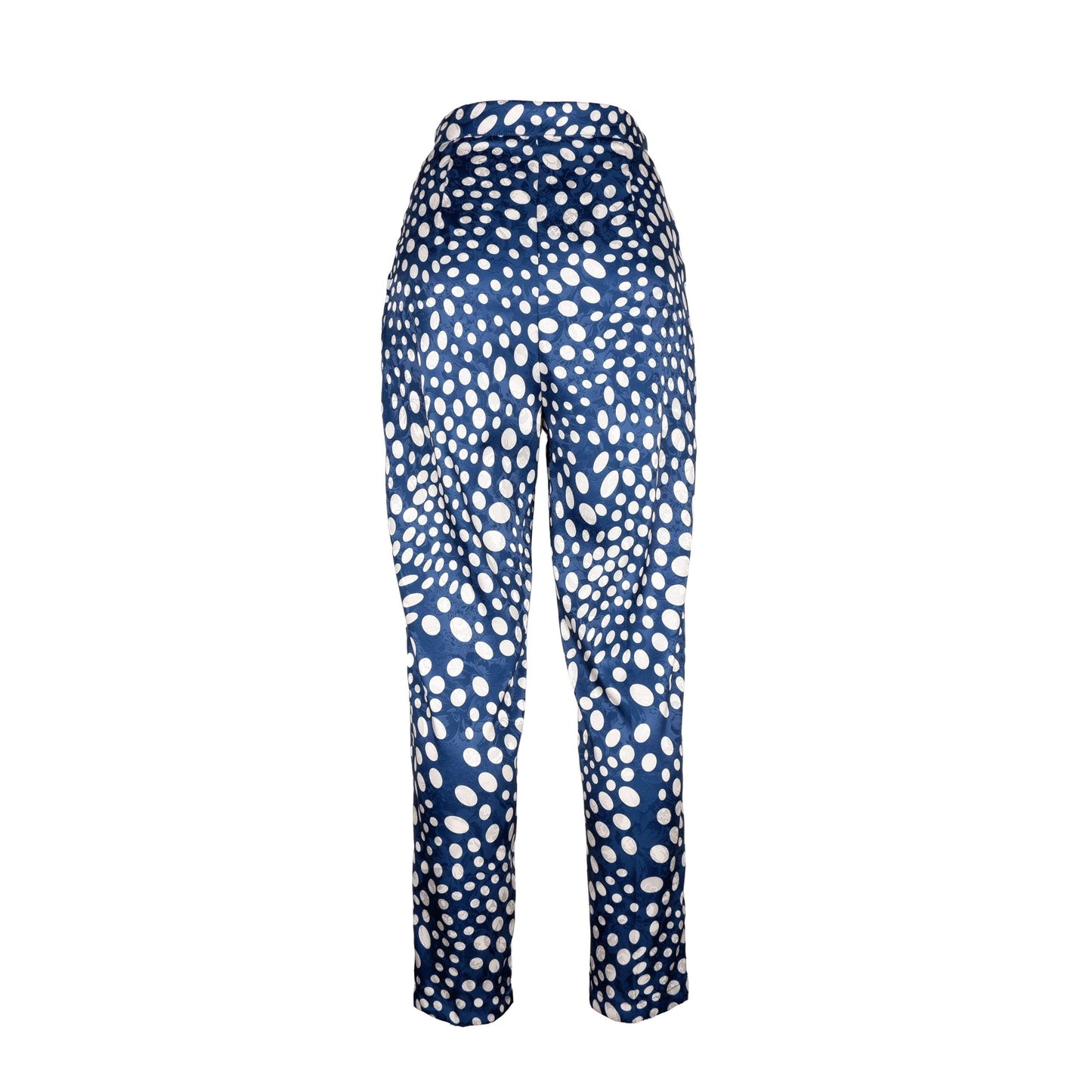Blue Polyester Women Trouser